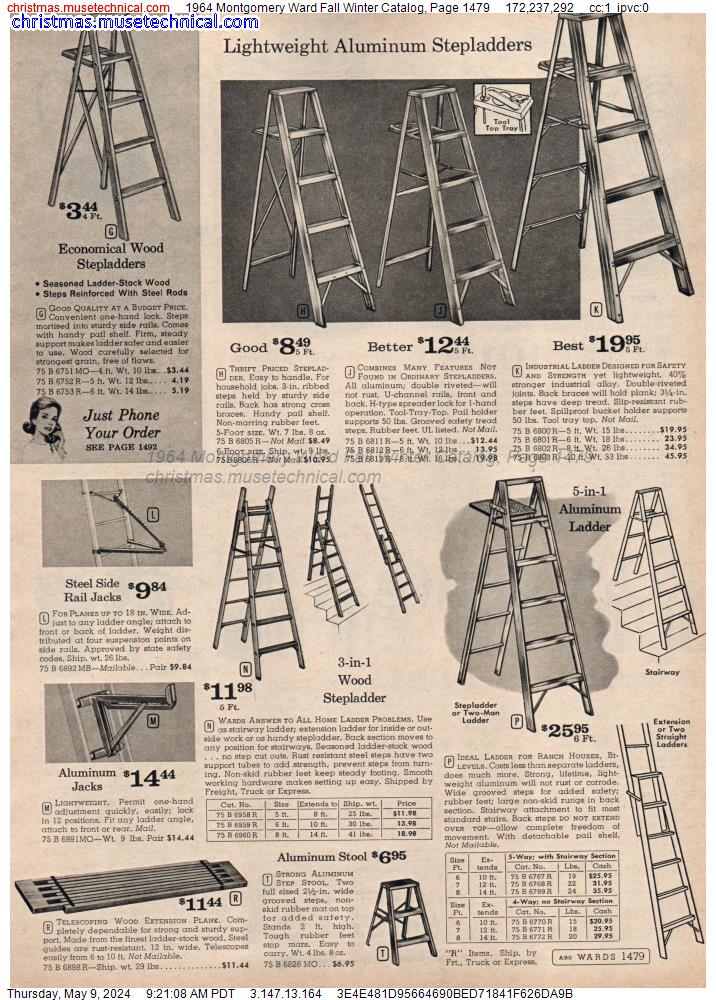1964 Montgomery Ward Fall Winter Catalog, Page 1479
