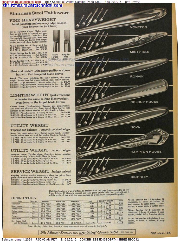 1965 Sears Fall Winter Catalog, Page 1369