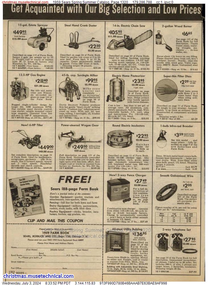 1959 Sears Spring Summer Catalog, Page 1320