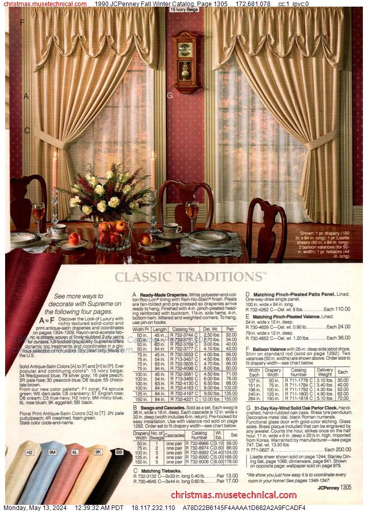 1990 JCPenney Fall Winter Catalog, Page 1305