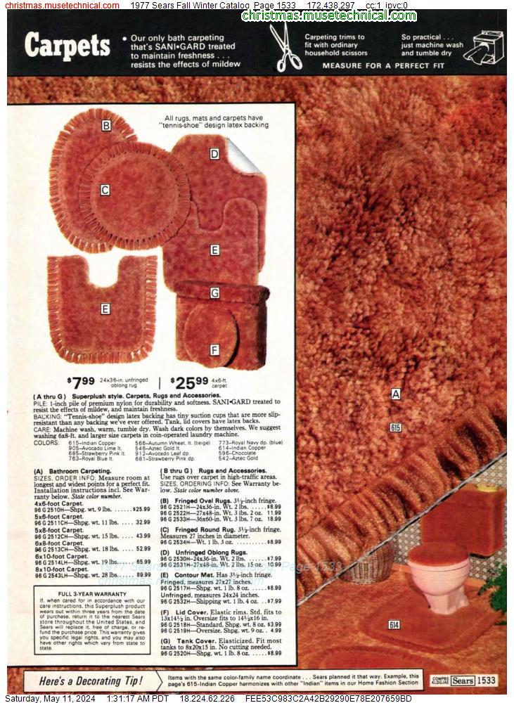 1977 Sears Fall Winter Catalog, Page 1533