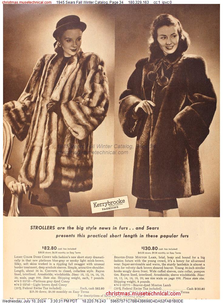 1945 Sears Fall Winter Catalog, Page 34