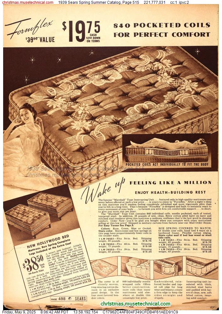 1939 Sears Spring Summer Catalog, Page 515