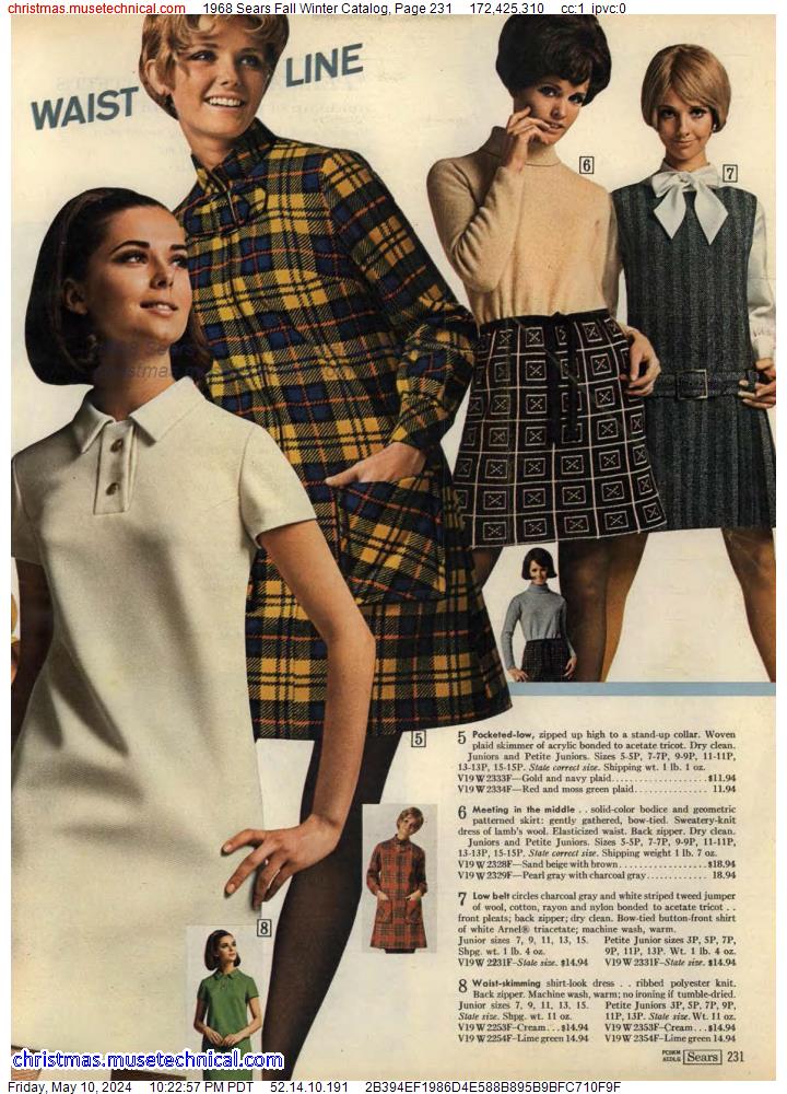 1968 Sears Fall Winter Catalog, Page 231