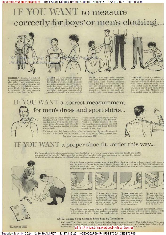 1961 Sears Spring Summer Catalog, Page 616