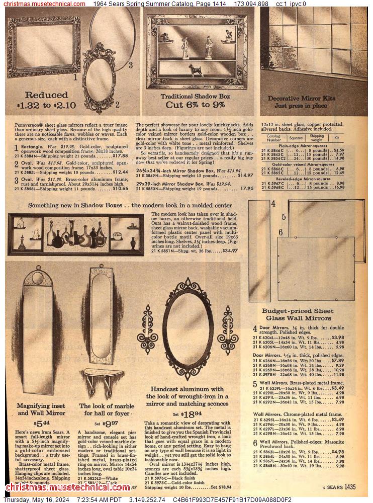 1964 Sears Spring Summer Catalog, Page 1414