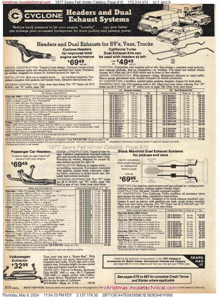 1977 Sears Fall Winter Catalog, Page 810