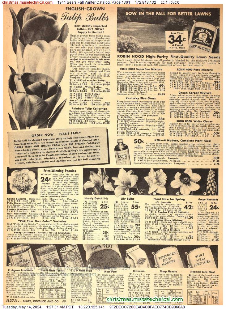 1941 Sears Fall Winter Catalog, Page 1301