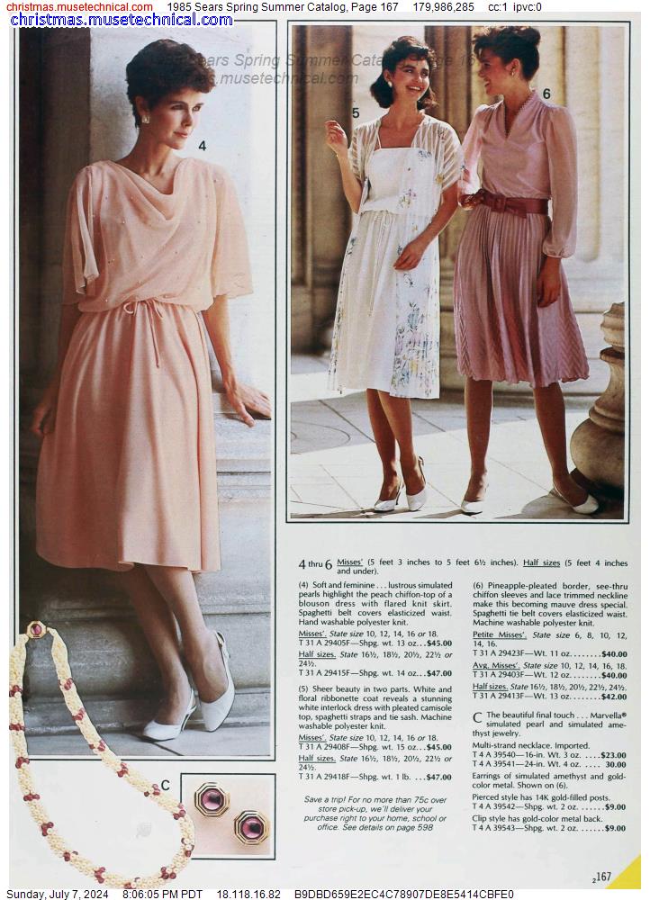 1985 Sears Spring Summer Catalog, Page 167