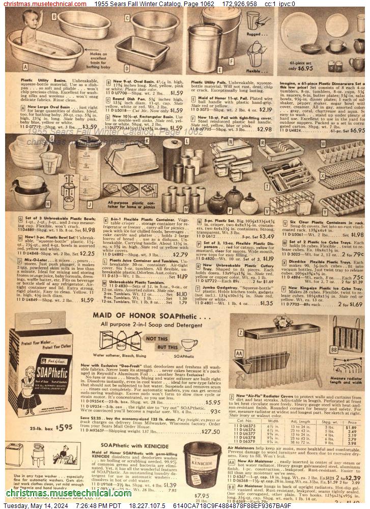 1955 Sears Fall Winter Catalog, Page 1062