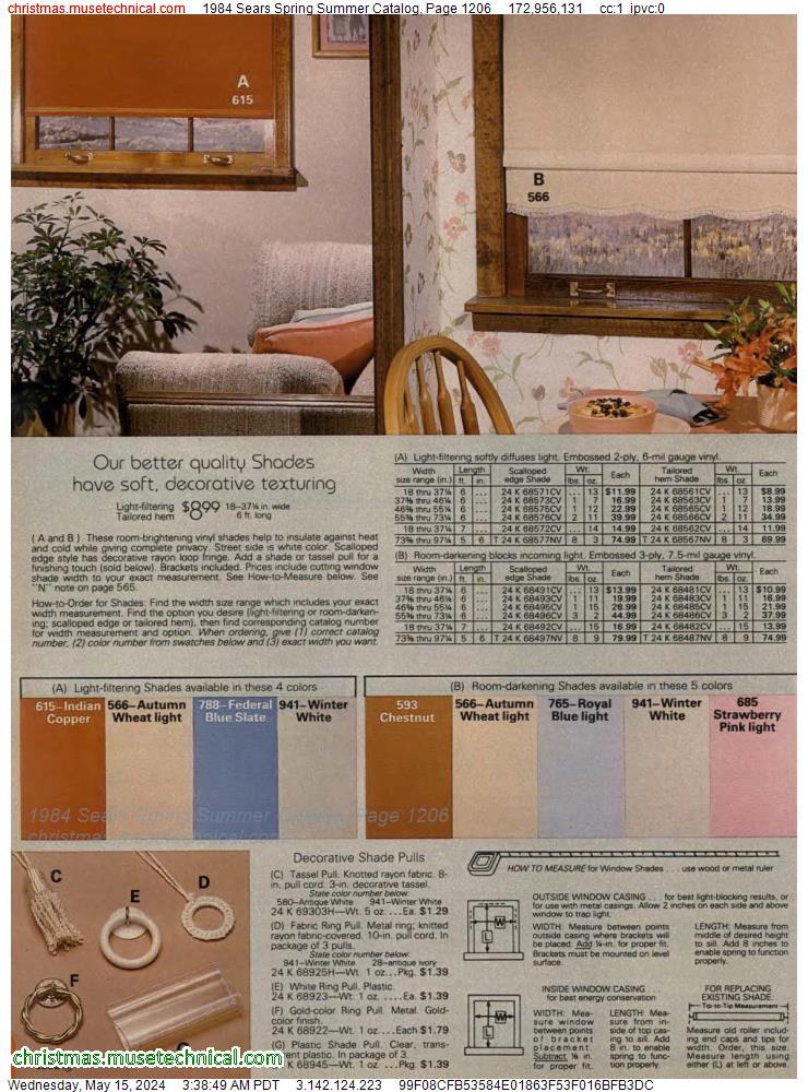 1984 Sears Spring Summer Catalog, Page 1206