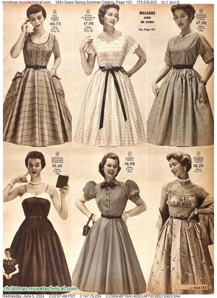 1954 Sears Spring Summer Catalog, Page 133