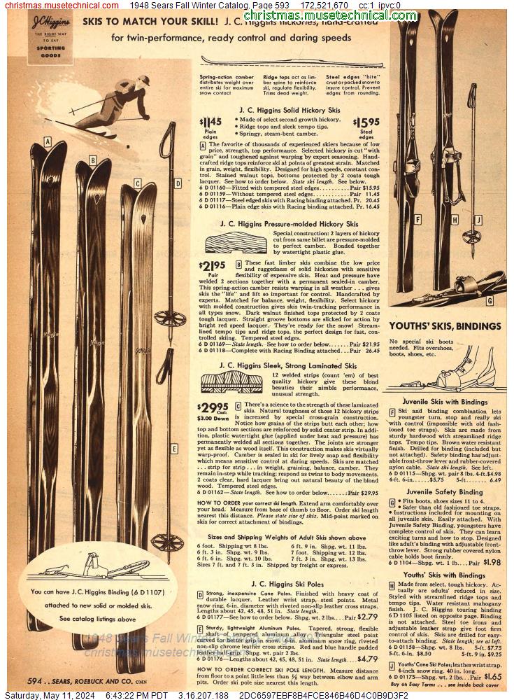 1948 Sears Fall Winter Catalog, Page 593