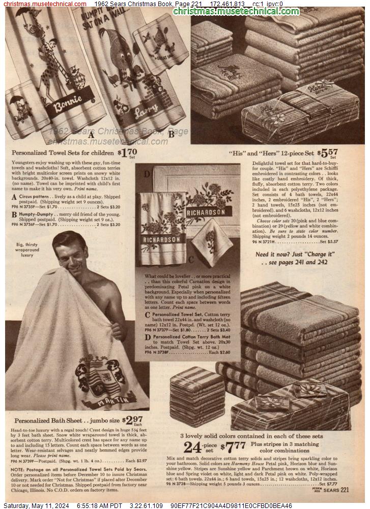 1962 Sears Christmas Book, Page 221