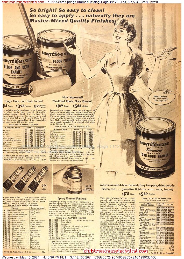 1956 Sears Spring Summer Catalog, Page 1112