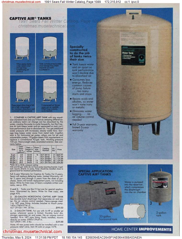 1991 Sears Fall Winter Catalog, Page 1089