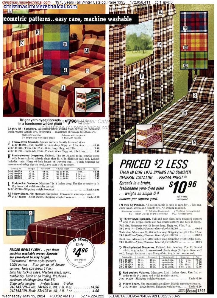 1975 Sears Fall Winter Catalog, Page 1395