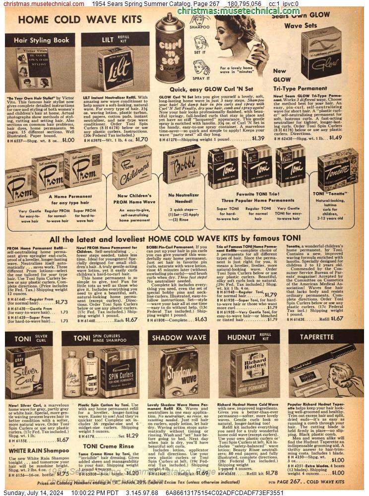 1954 Sears Spring Summer Catalog, Page 267