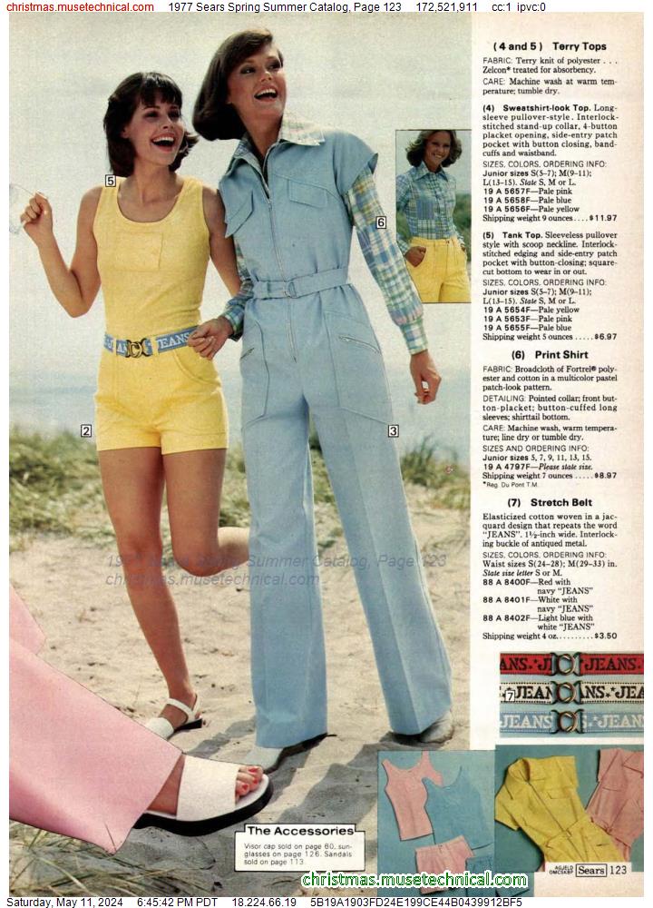 1977 Sears Spring Summer Catalog, Page 123