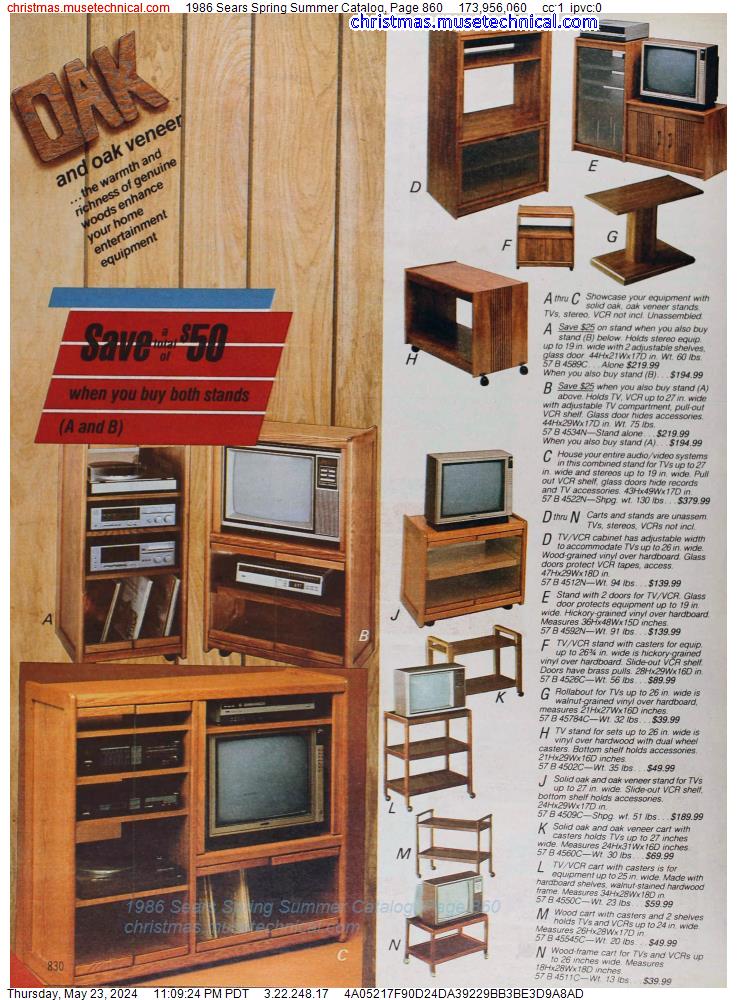 1986 Sears Spring Summer Catalog, Page 860