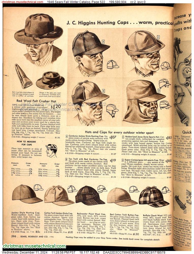 1946 Sears Fall Winter Catalog, Page 522