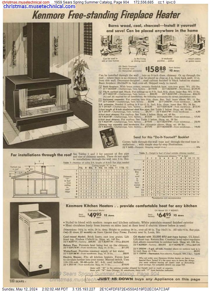 1959 Sears Spring Summer Catalog, Page 904