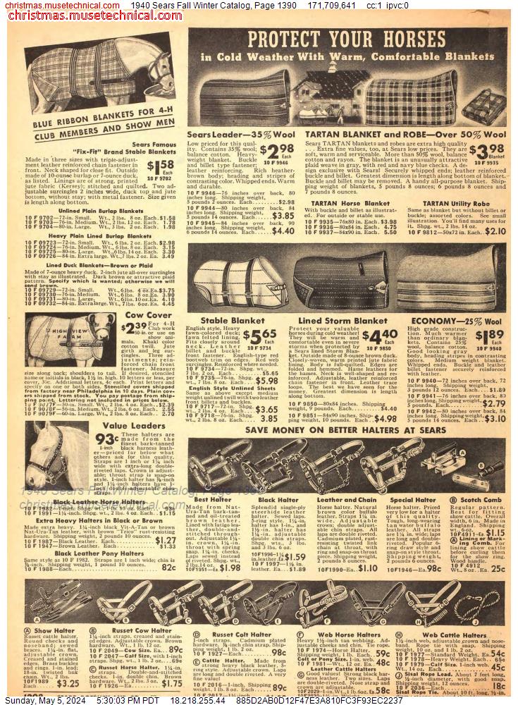 1940 Sears Fall Winter Catalog, Page 1390