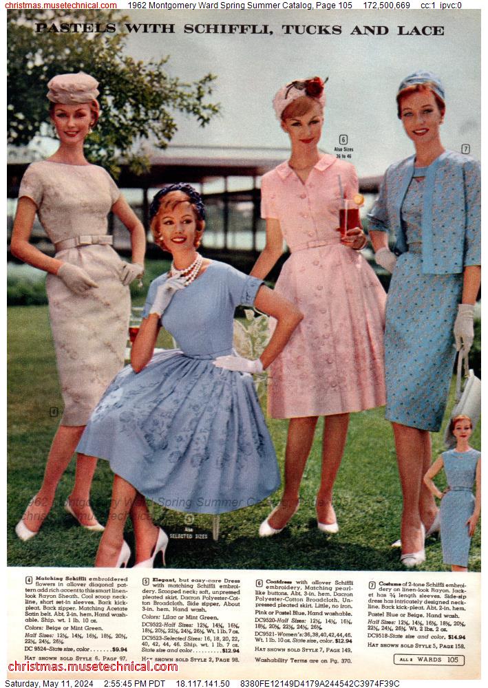 1962 Montgomery Ward Spring Summer Catalog, Page 105