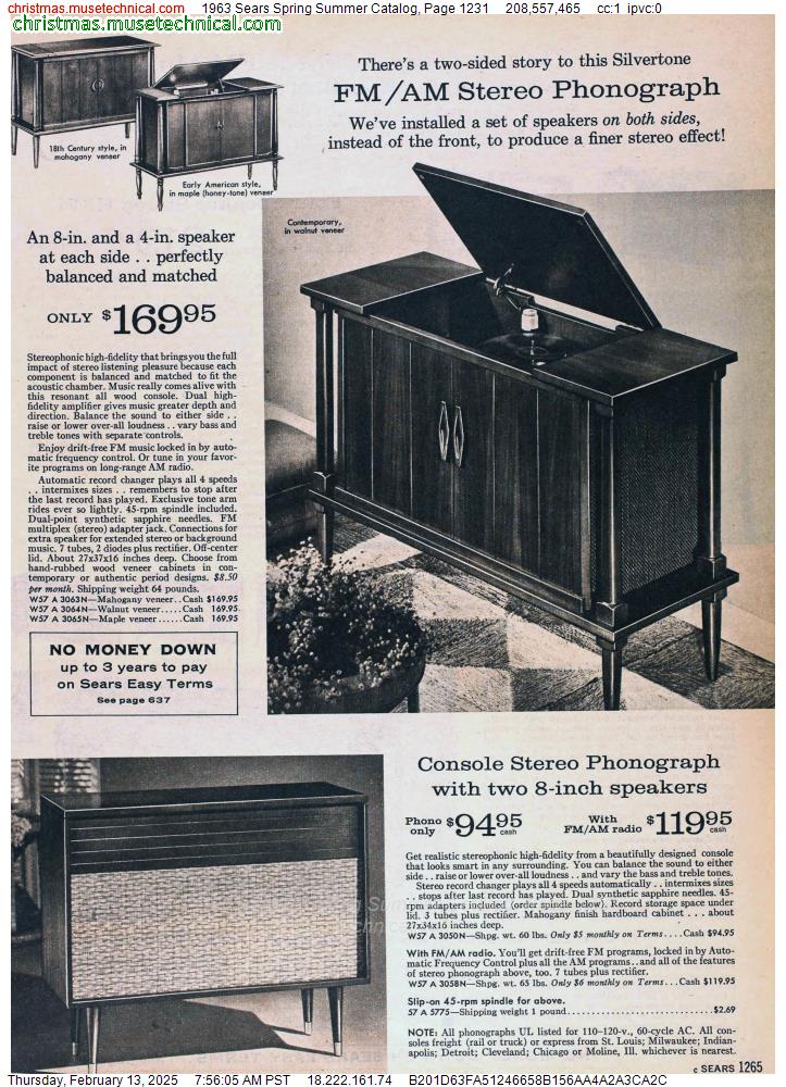 1963 Sears Spring Summer Catalog, Page 1231