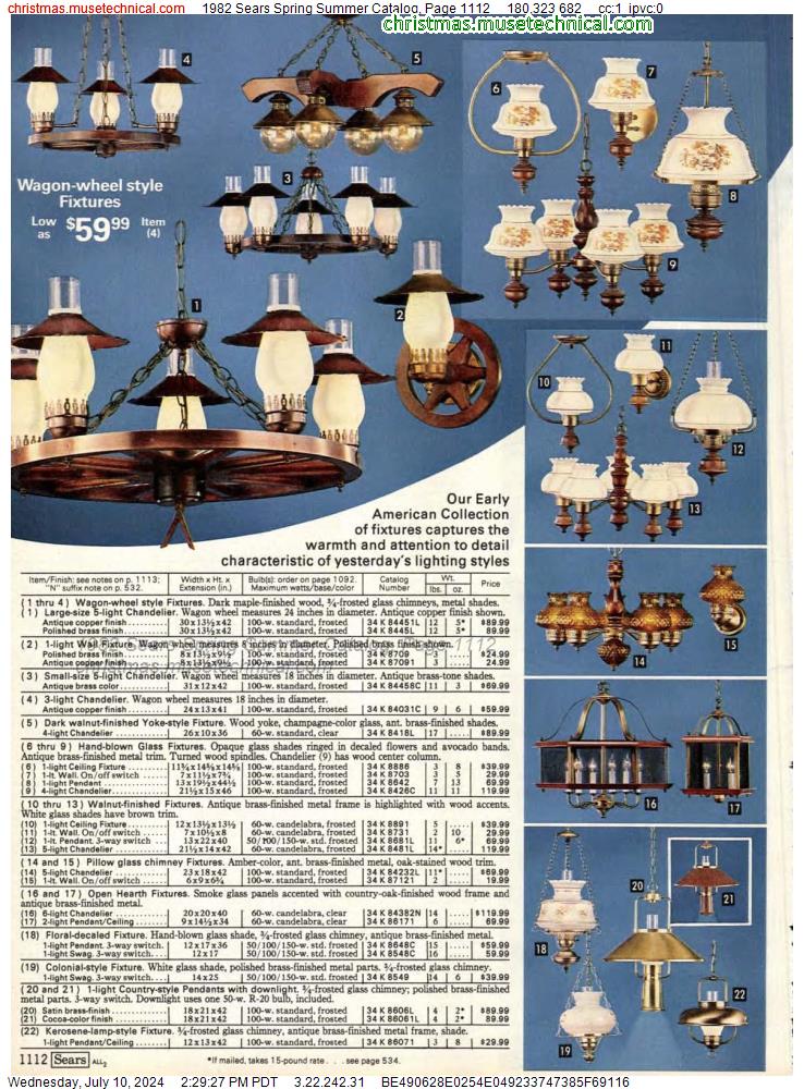 1982 Sears Spring Summer Catalog, Page 1112
