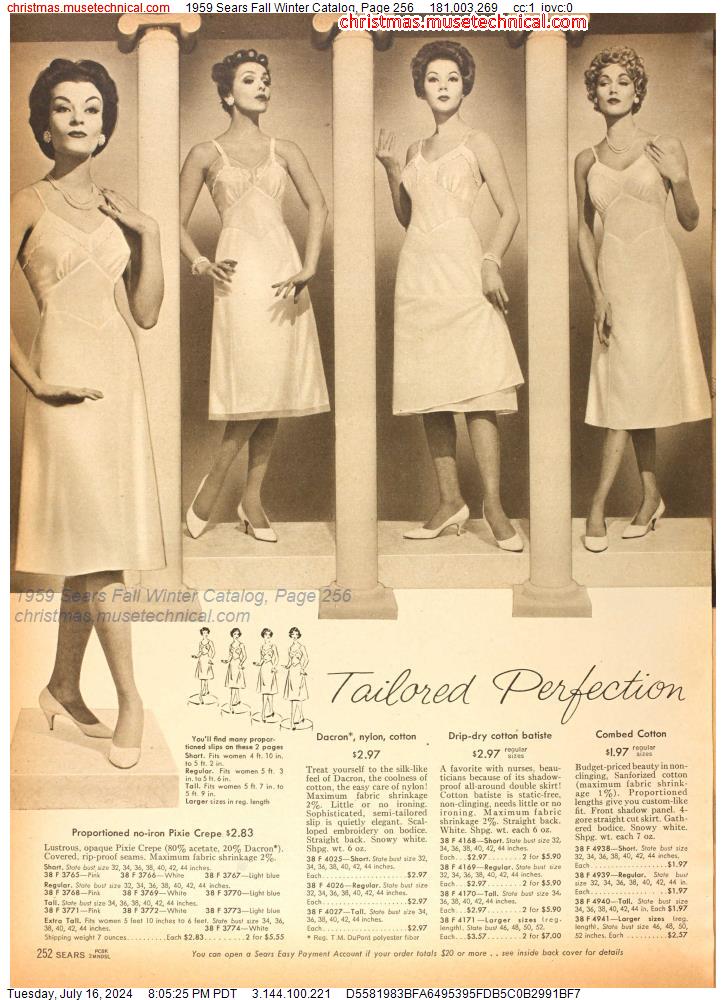 1959 Sears Fall Winter Catalog, Page 256
