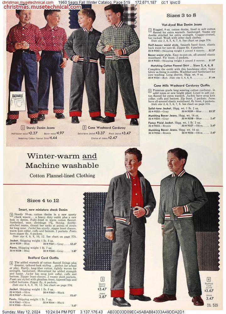 1960 Sears Fall Winter Catalog, Page 519
