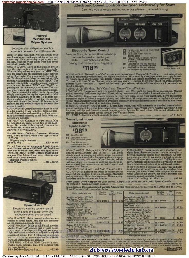 1980 Sears Fall Winter Catalog, Page 751