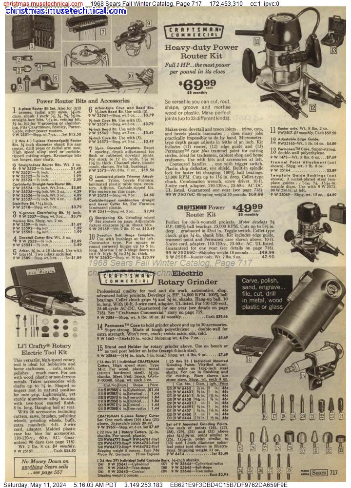 1968 Sears Fall Winter Catalog, Page 717