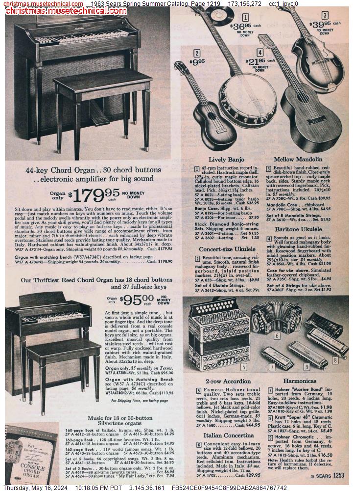 1963 Sears Spring Summer Catalog, Page 1219