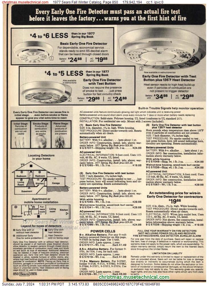 1977 Sears Fall Winter Catalog, Page 850