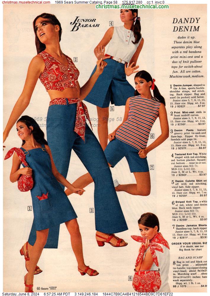 1969 Sears Summer Catalog, Page 58