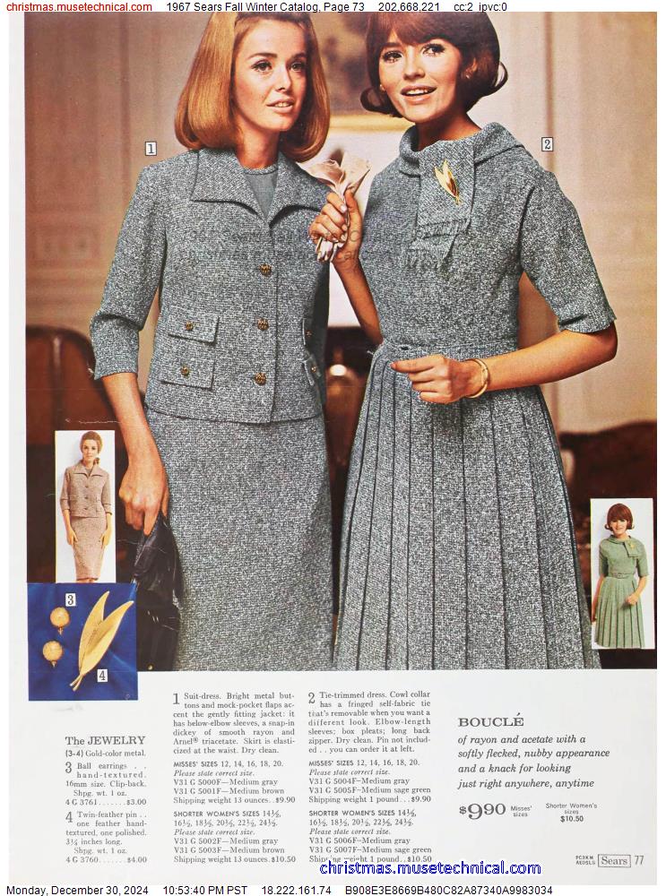 1967 Sears Fall Winter Catalog, Page 73