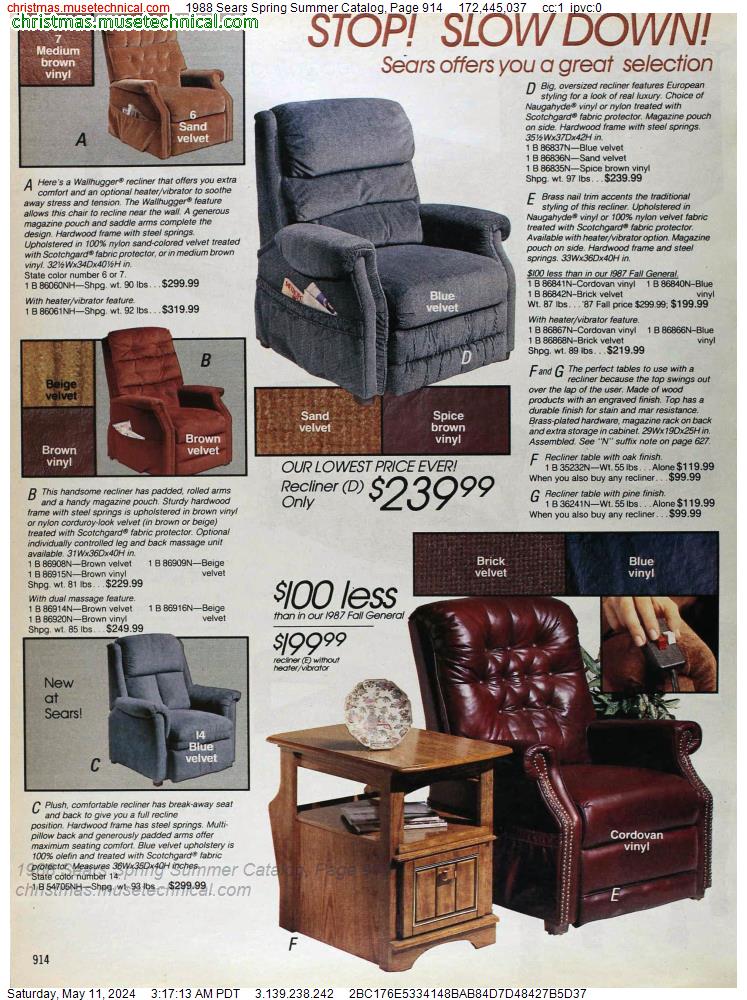 1988 Sears Spring Summer Catalog, Page 914