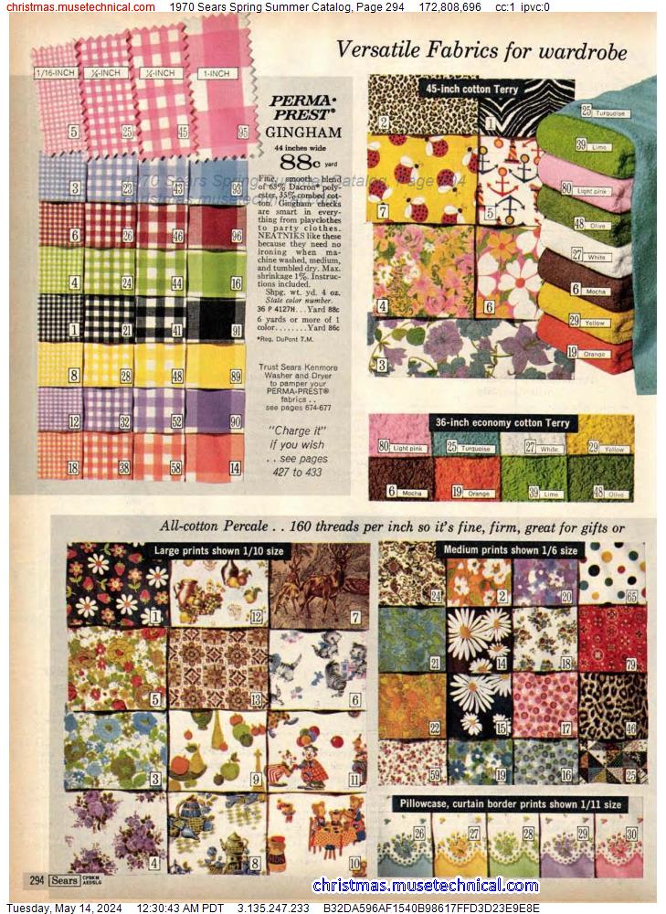 1970 Sears Spring Summer Catalog, Page 294