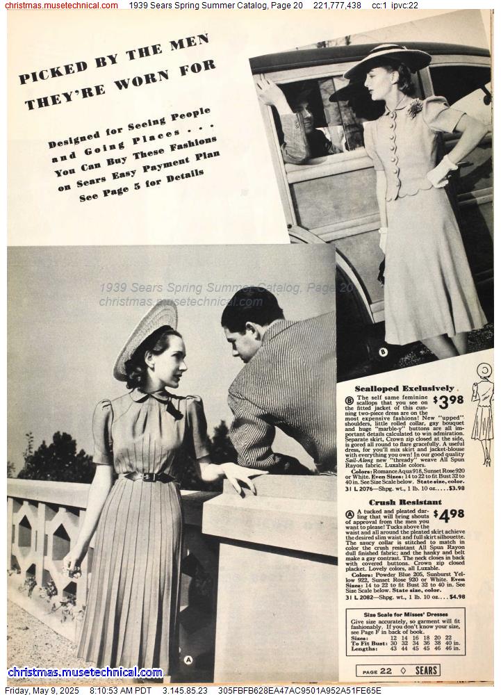 1939 Sears Spring Summer Catalog, Page 20