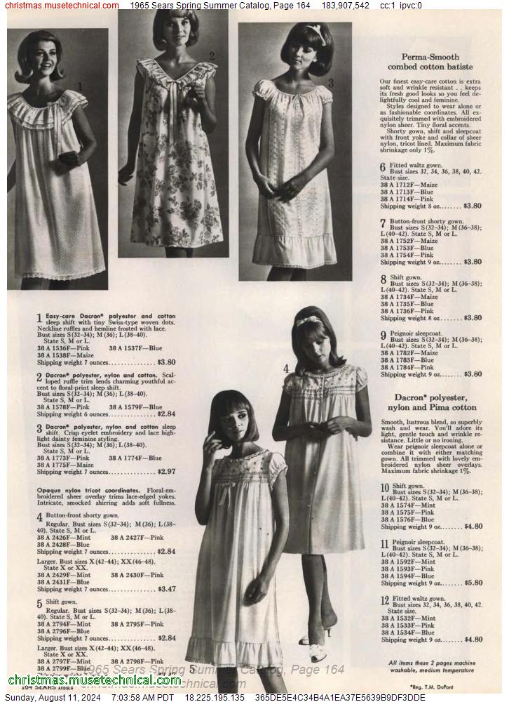 1965 Sears Spring Summer Catalog, Page 164