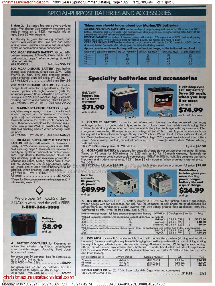 1991 Sears Spring Summer Catalog, Page 1327