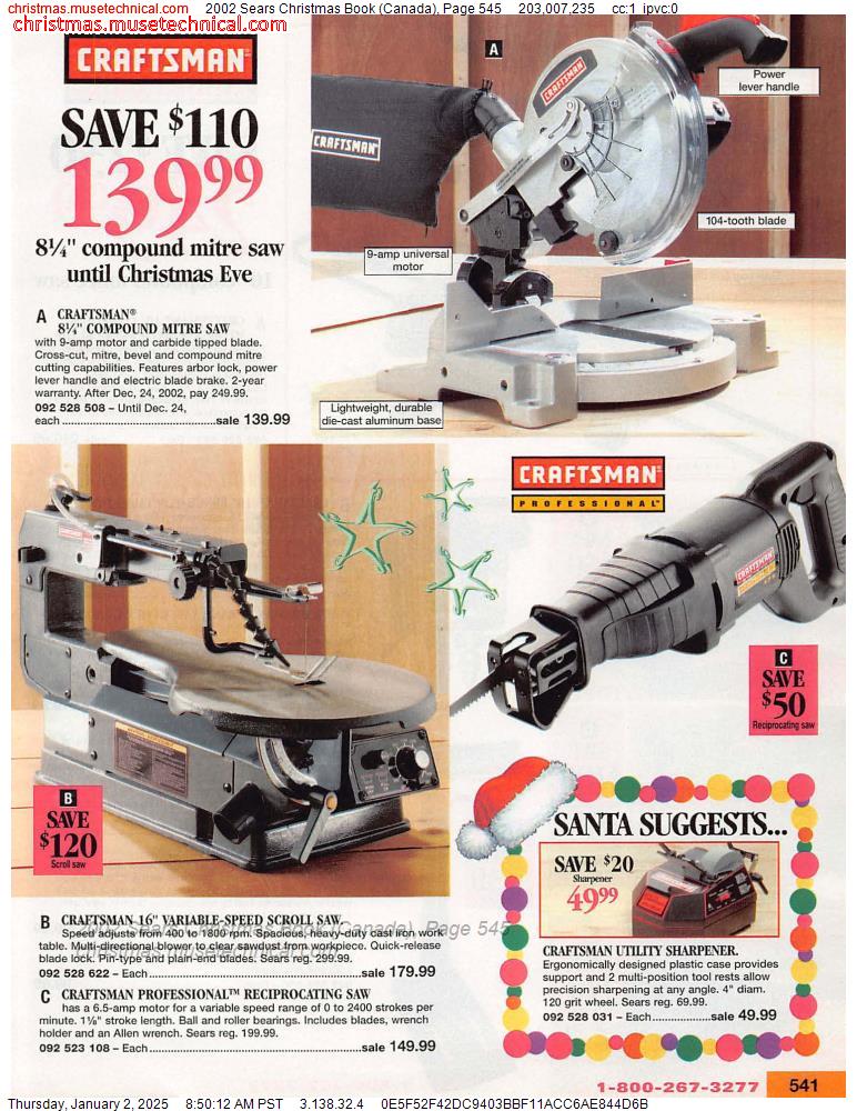 2002 Sears Christmas Book (Canada), Page 545