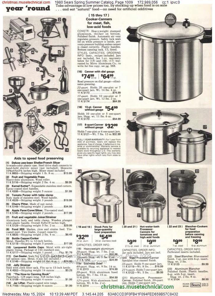 1980 Sears Spring Summer Catalog, Page 1009