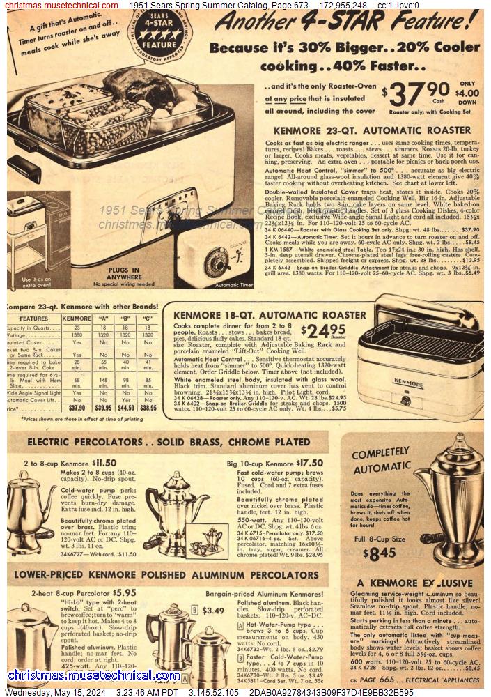 1951 Sears Spring Summer Catalog, Page 673