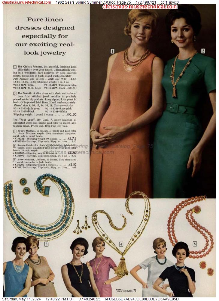 1962 Sears Spring Summer Catalog, Page 75