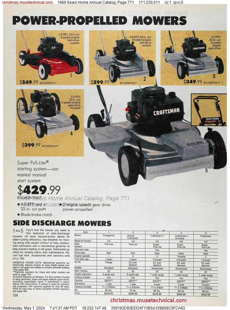 1989 Sears Home Annual Catalog, Page 771