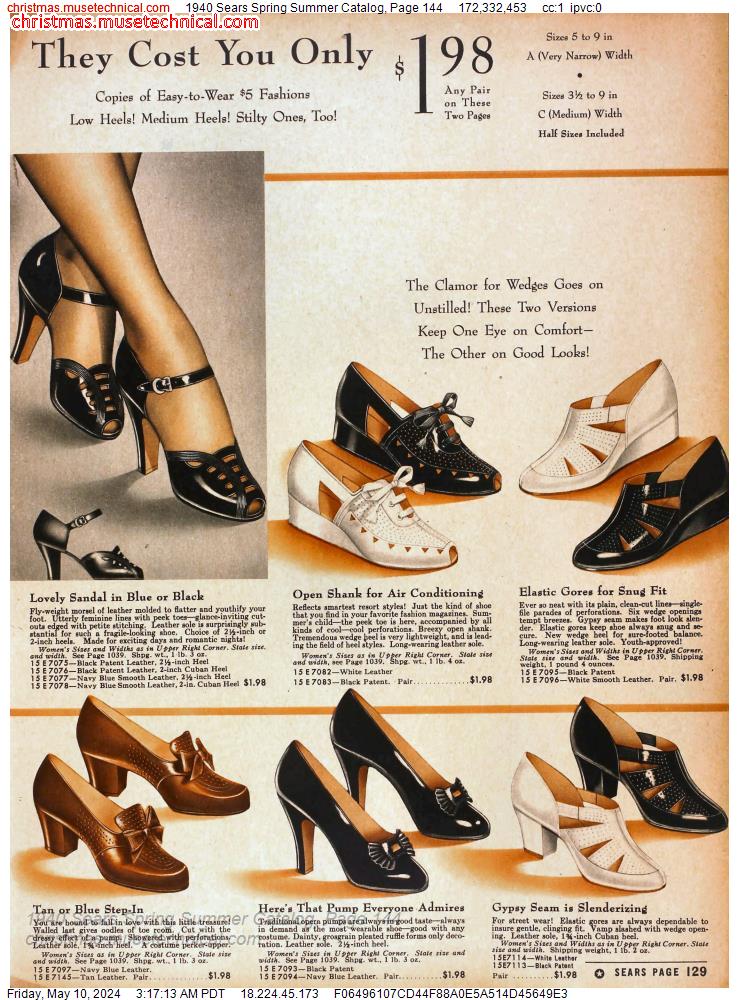 1940 Sears Spring Summer Catalog, Page 144