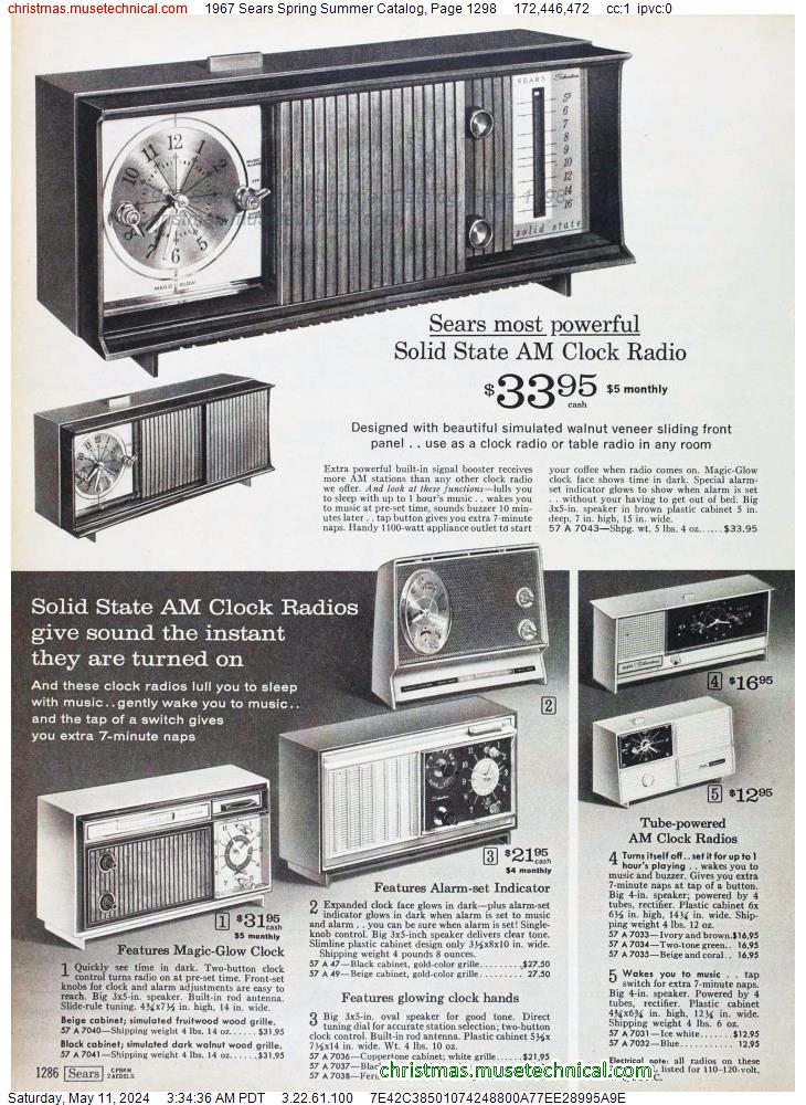 1967 Sears Spring Summer Catalog, Page 1298